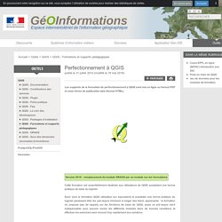 Perfectionnement à QGIS - GéoInformations - Espace interministériel de l'information géographique