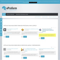 eProform - Portal de Encuentro para Profesionales y Entidades de Formación - Perfil (deseable) del e-Aprendiz del S.XXI