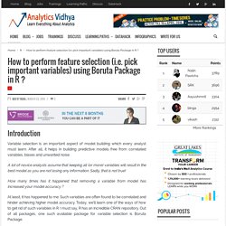How to perform feature selection (pick imp. variables) - Boruta in R?