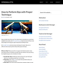 How to Perform Dips with Proper Technique