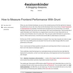 How to measure frontend performance with Grunt