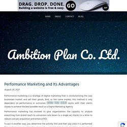 Performance Marketing and Its Advantages