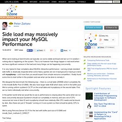 Side load may massively impact your MySQL Performance