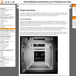 Performance audiovisuelle et pratique du VJing