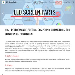 LED Screen Parts - High-Performance Potting Compound Chemistries for Electronics Protection