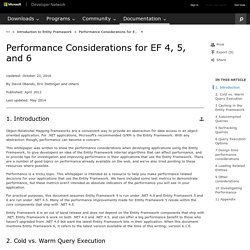 Performance Considerations for EF 4, 5, and 6