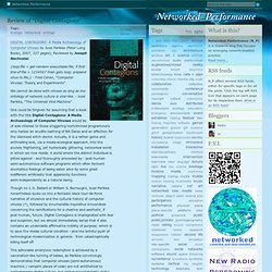 Review of &quot;Digital Contagions&quot; by Joseph Nechvatal