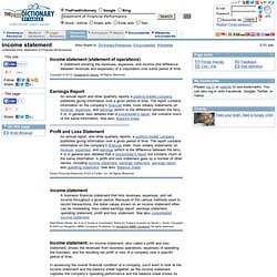 Statement of Financial Performance financial definition of Statement of Financial Performance. Statement of Financial Performance finance term by the Free Online Dictionary.