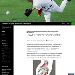 Lower Crossed Syndrome II « Zach Dechant Sports Performance Enhancement