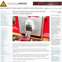App note: Performance enhancement of three terminal voltage regulators