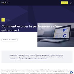 Comment évaluer la performance d'une entreprise ? - Inside Management