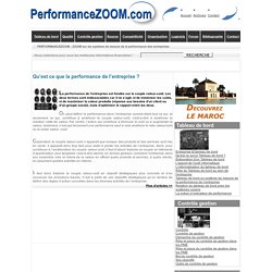 Quest ce que la performance de lentreprise ? .. Tout sur l'entreprise ...