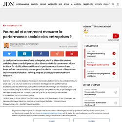 Pourquoi et comment mesurer la performance sociale des entreprises ?