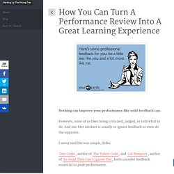 How You Can Turn A Performance Review Into A Great Learning Experience