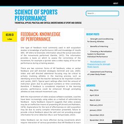 Feedback: Knowledge of Performance