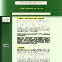 Performance financière