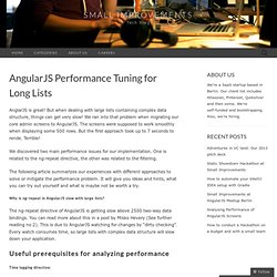 AngularJS Performance Tuning for Long Lists