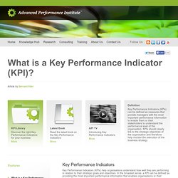 Key Performance Indicators (KPIs) - explained: examples, reporting & case studies...