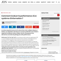 Comment évaluer la performance d'un système d'information ?