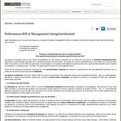 Performance RH et Management intergénérationnel