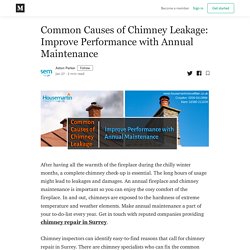 Common Causes of Chimney Leakage: Improve Performance with Annual Maintenance