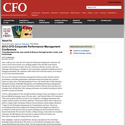 CFO.com - 2012 CFO Corporate Performance Management Conference