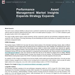 MARKET RESEARCH FUTURE - Performance Asset Management Market Insights Expands Strategy Expands Strat