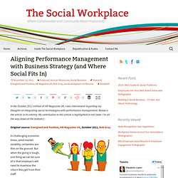 Aligning Performance Management with Business Strategy (and Where Social Fits In)