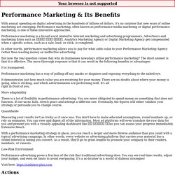 Performance Marketing & Its Benefits on Ambition Plan Co. Ltd.
