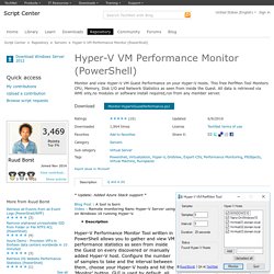 TechNet Hyper-V VM Performance Monitor (PowerShell)