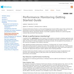 Performance Monitoring Getting Started Guide for Windows 7 and Windows Server 2008 R2