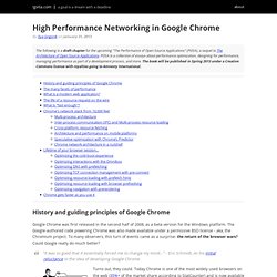 High Performance Networking in Google Chrome