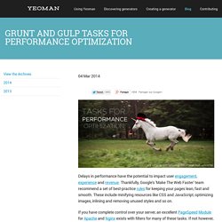 Grunt And Gulp Tasks For Performance Optimization