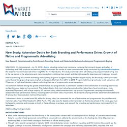 New Study: Advertiser Desire for Both Branding and Performance Drives Growth of Native and Programmatic Advertising