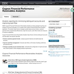 Cognos Financial Performance Receivables Analytics