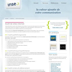Audit de sites internet : qualité & ergonomie, technique & performance, contenu & référencement – inseo, agence web en Alsace