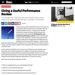 Giving a Useful Performance Review, Performance Reviews Article - Inc. Article