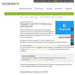 Shopware 5 und PHP 7: Performance und Sicherheit