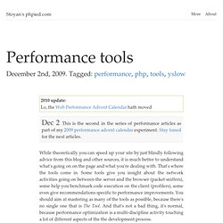 Performance tools