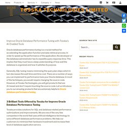 Improve Oracle Database Performance Tuning By Tosska Technologies