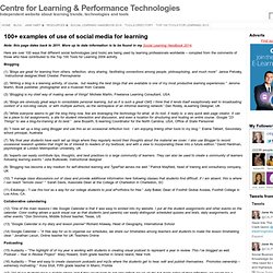 » 100+ examples of use of social media for learning C4LPT