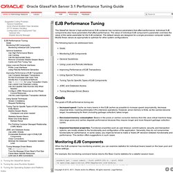 EJB Performance Tuning - Oracle GlassFish Server 3.1 Performance Tuning Guide