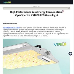 High Performance Less Energy Consumption-ViparSpectra XS1000 LED Grow