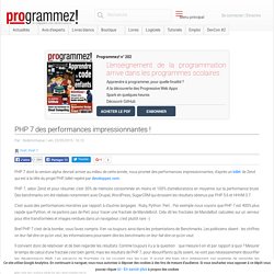 PHP 7 des performances impressionnantes !