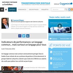 Indicateurs de performances: un langage commun... mais surtout un langage pour tous - Business Intelligence