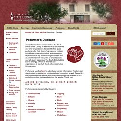 SD State Library: Performer's Database