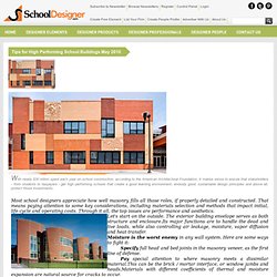 Tips for High Performing School Buildings May 2010 – School Designer