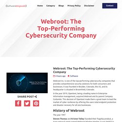 Webroot: The Top-Performing Cybersecurity Company