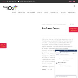 Perfume Boxes - Custom CMYK Boxes