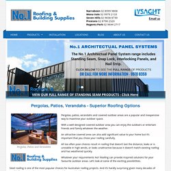 Pergolas, Patios, Verandahs & Outdoor Area Roofing Products & Supplies